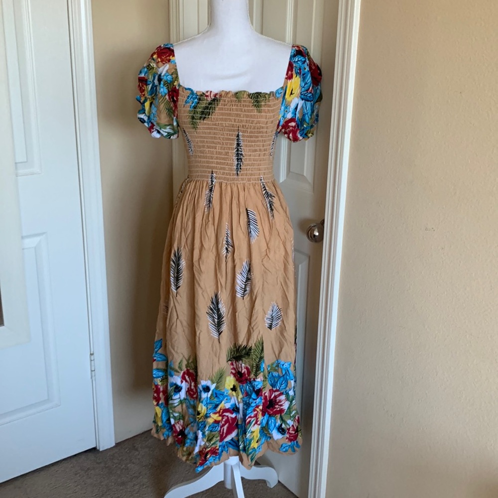 Kendra maxi brown flower dress